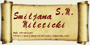 Smiljana Mileticki vizit kartica